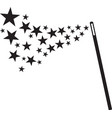 magic wand black and white vector image