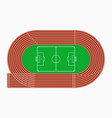 running track and soccer or football field vector image