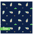 seamless pattern with cartoon cars vector image