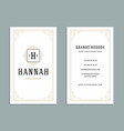 business card vintage ornament style and luxury vector image