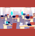 office interior quarantine time isolation period vector image