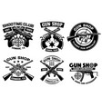 shooting club badge set collection vector image
