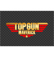 top gun maverick golden typography icon png vector image vector image