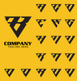 aa letter based delta triangle shape vector image vector image