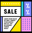 sale retro banner or cover design in minimal vector image vector image