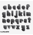 3d alphabet black color vector image vector image