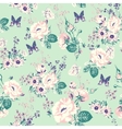 beautiful seamless roses background vector image