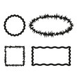 brush frames in watercolor style grunge paper vector image vector image