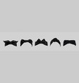 set bandana or hair scarf black headwear vector image