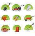web icons garden tools vector image vector image