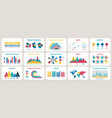 business presentation charts finance reports vector image vector image