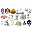 halloween with scary monsters vector image