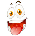 happy face on white vector image