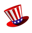 patriotic american top hat vector image vector image