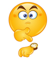 pointing at watch emoticon vector image