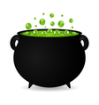 black cauldron witches potion for halloween vector image vector image