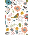colorful blooming flowers seamless pattern vector image vector image