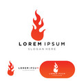 fire logo template flame symbol icon vector image vector image
