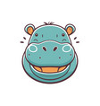 hippo character logo mascot wild animal vector image vector image