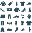 set icons clothes and accessories vector image