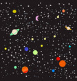 stars and planets vector image vector image