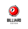 billiard seven vector image