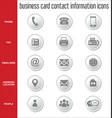 business card contact information icons vector image