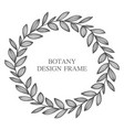 geometric flower wreath with leaves and branches vector image