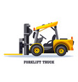 forklift truck warehouse loader fork lift machine vector image