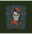 girl sugar skull vector image