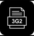 3g2 file document icon vector image vector image
