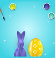 easter poster template with 3d realistic vector image