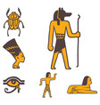egypt travel history sybols hand drawn design vector image vector image