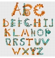 mechanic alphabet colored vector image