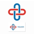 medical cross logo vector image