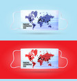 realistic world map showing spread vector image