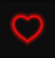 bright neon heart vector image