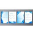 collection set blue abstract covers vector image vector image