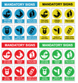 health and safety sign collection vector image