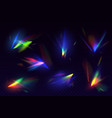 prism light diamond shine or sunbeam flare vector image