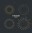 set vintage gold sunburst firework sparks vector image vector image