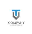 creative letter t and v logo vector image vector image