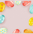 easter poster template with 3d realistic vector image vector image