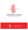 heartbeat logo and symbol template design element vector image vector image