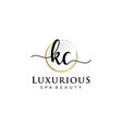 initial kc feminine logo usable vector image
