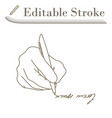 signing hand icon vector image