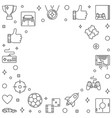 game and video games line frame gamer vector image