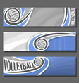 horizontal banners for volleyball vector image