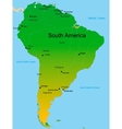 map of south america continent vector image