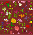 seamless pattern with flowers vector image